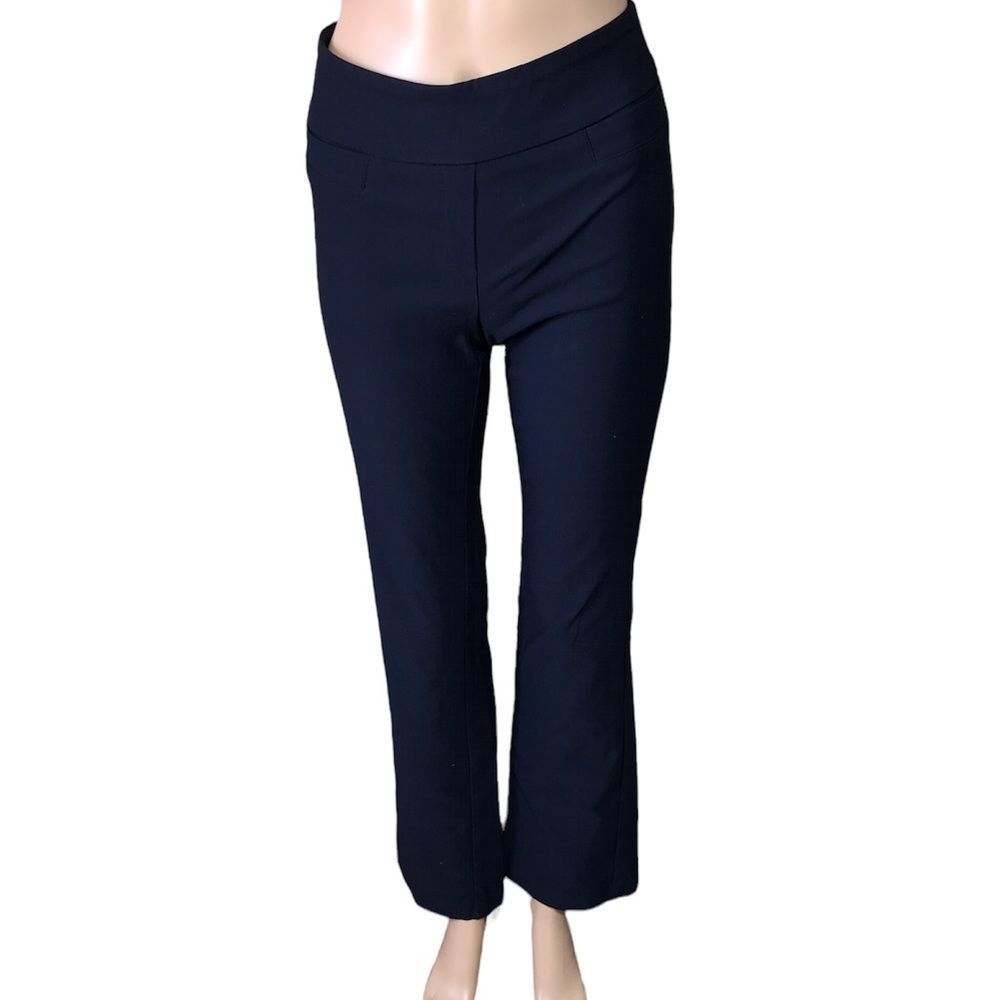 Vintage 90s Rekucci navy stretch cigarette pants Modern size XS